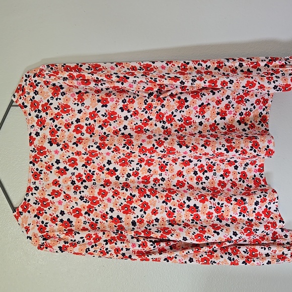 Croft & Barrow Red Floral Long Sleeve Top Size XL - Picture 2 of 9